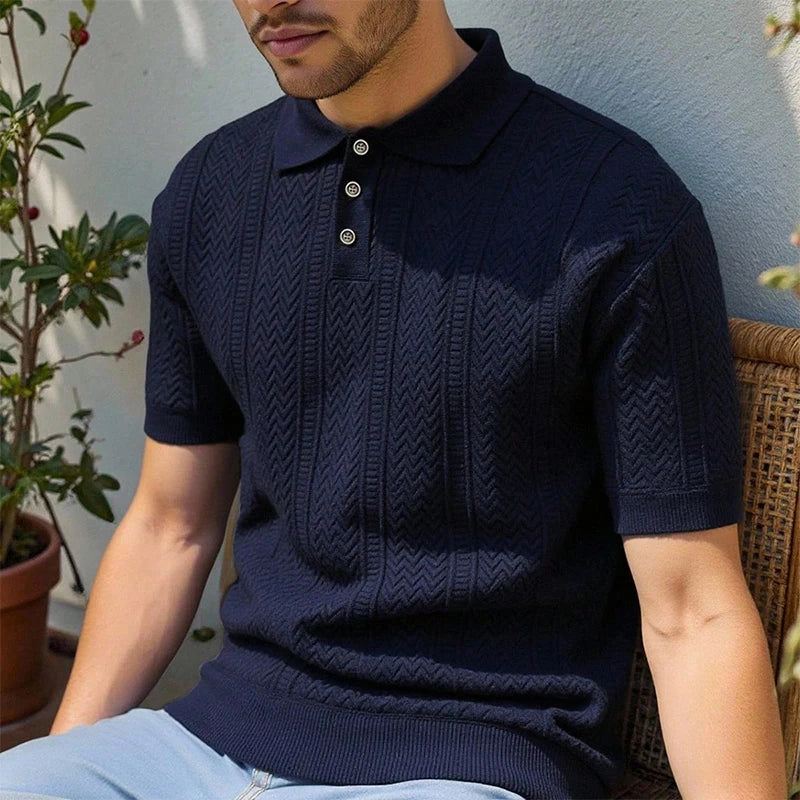 Blusa Polo Linho Tricô