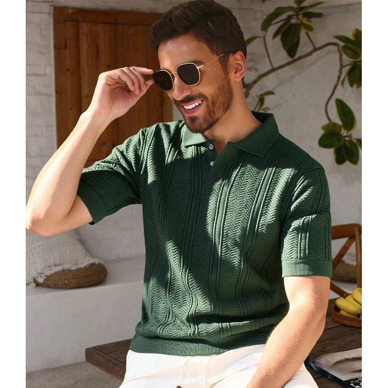 Blusa Polo Linho Tricô