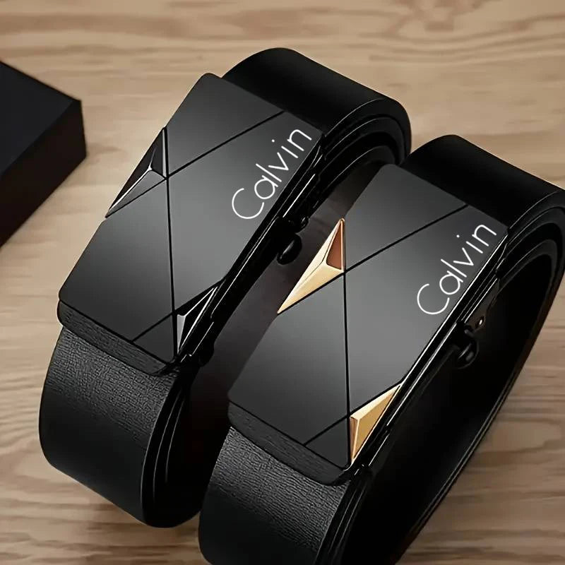 Cinto masculino em couro Calvin